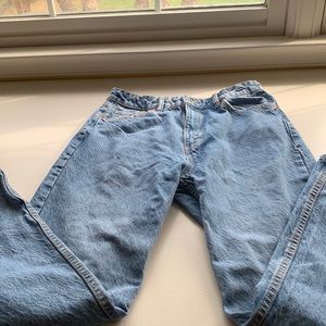 Zara light wash jeans straight leg only worn once in excellent condition